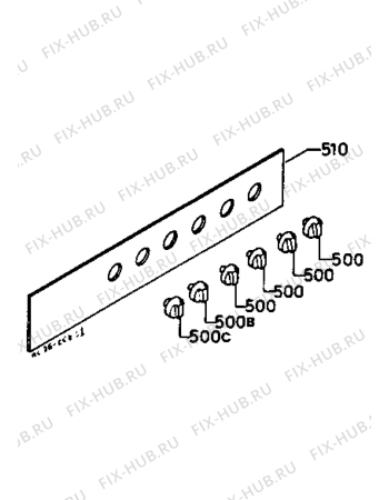 Взрыв-схема плиты (духовки) Zanussi HMW14 - Схема узла Command panel 037